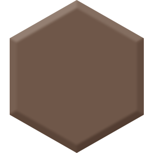 Deep Brown DE 6077 Hexagon Paint Blob