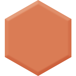 Deep Coral DE 5173 Hexagon Paint Blob