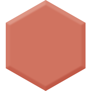 OK Coral DET 436 Hexagon Paint Blob