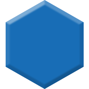 Beautiful Blue DEA 136 Hexagon Paint Blob