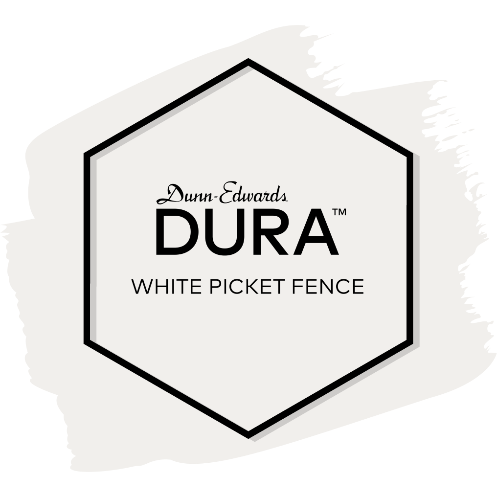 Dunn-Edwards Dura White Picket Fence Paint Swatch DET648